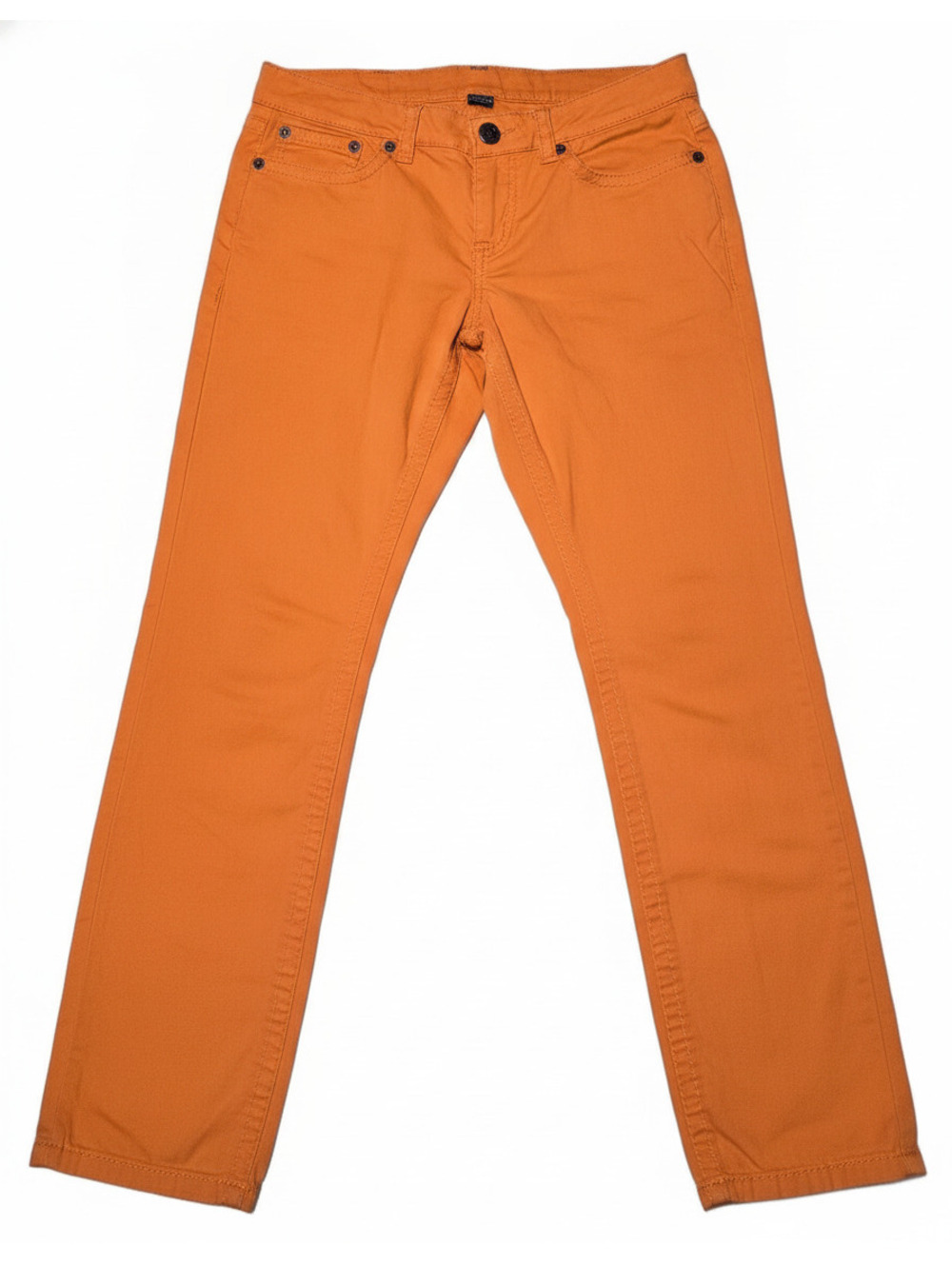 Request Jeans Womens 9/29 Orange Skinny Flap Pocket Thick Stitch